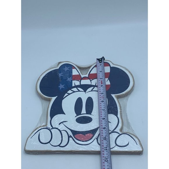 Disney Minnie Mouse Patriotic Hanging Wooden Sign - Picture 3 of 7